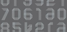Origami Numbers Dark Grey